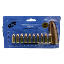 MUNIÇÃO CBC 9MM LUGER ETOG 124GR OGIVAL - BLISTER COM 10 UNIDADES