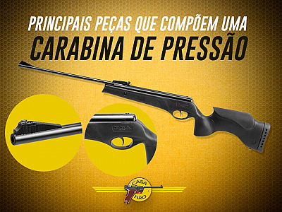 Principais peças que compõem uma carabina de pressão
